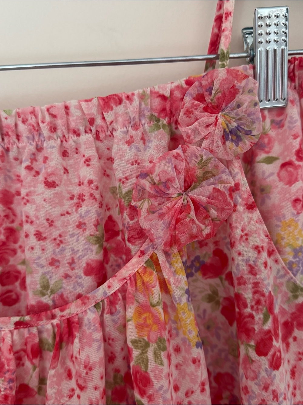 oscar de la renta pink floral pajama set